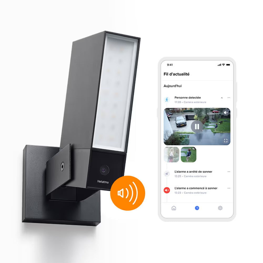 Netatmo Presence - Videocamera Intelligente di sicurezza esterna con Sirena - Nero