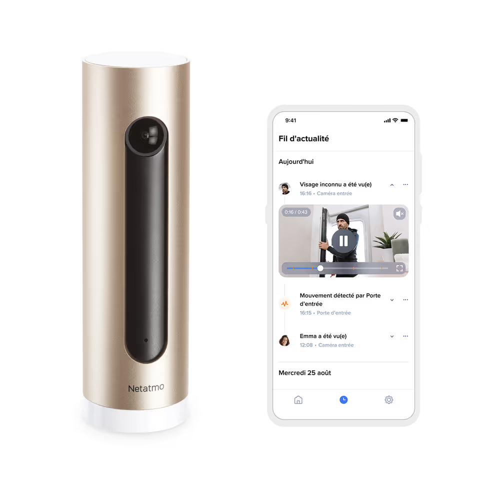 Netatmo Welcome - Videocamera di sicurezza IP interna intelligente a riconoscimento facciale